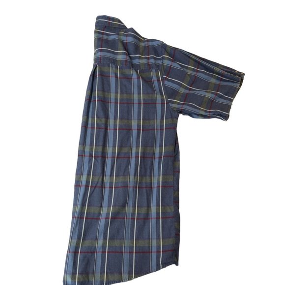 O'NEILL Shirt Men's Casual Button Up Short Sleeve Plaid Collared Blue XL - Picture 6 of 12